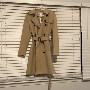 H&M Women XS Tan Trench Coat